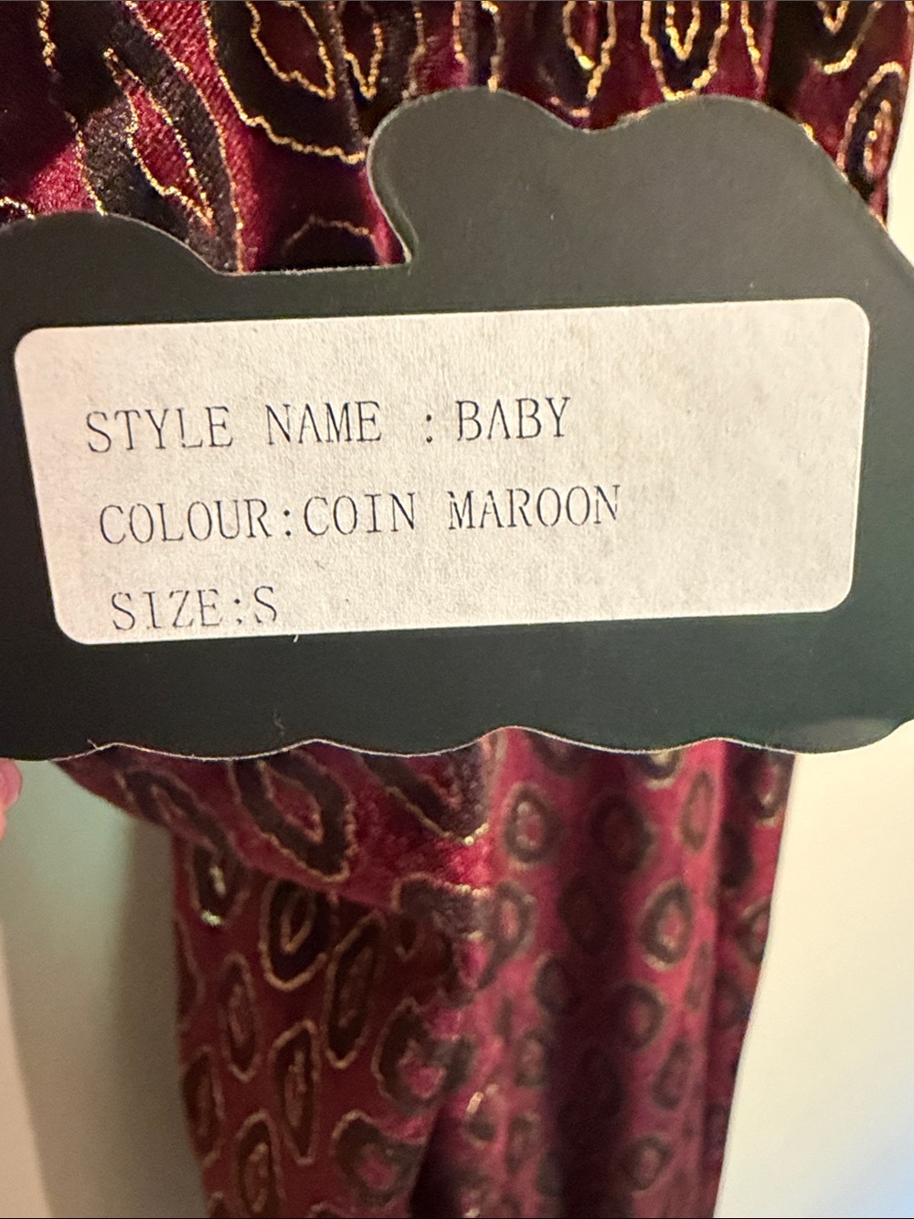 Motel Rocks Burgundy Patterned Halter Jumpsuit - Picture 10 of 10